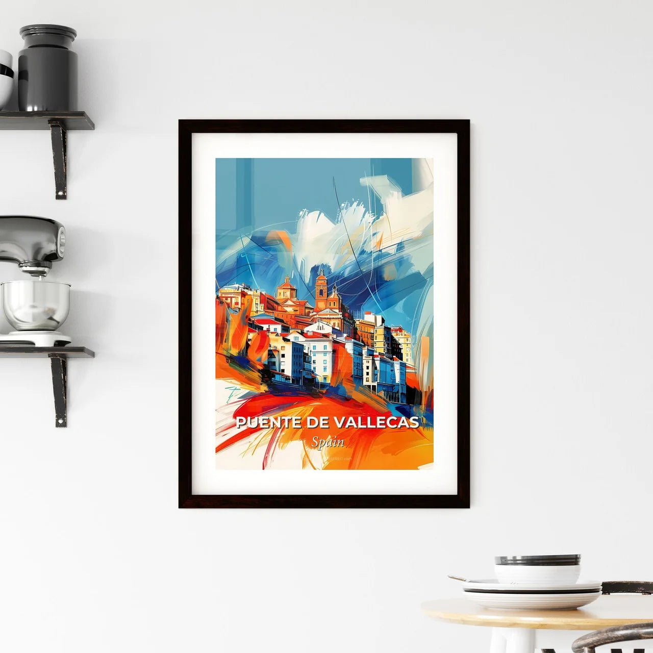 Vibrant Puente De Vallecas, Spain Framed Print