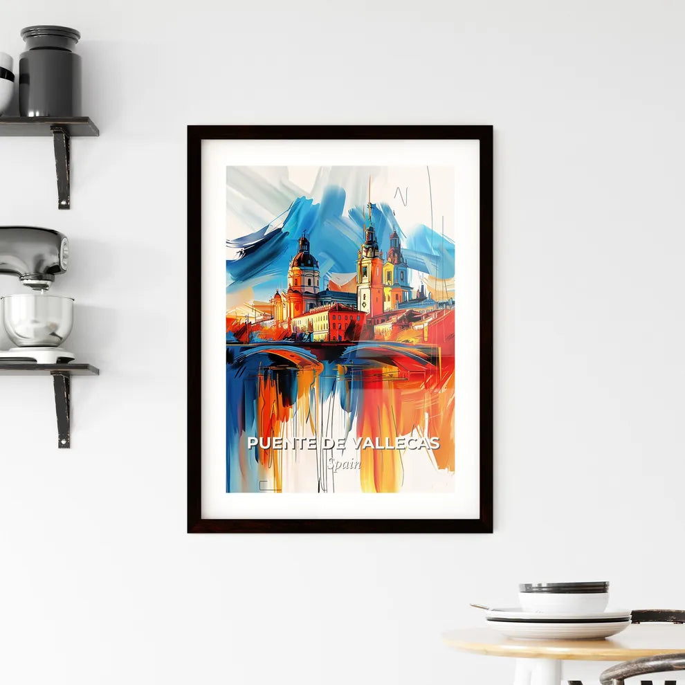 Vibrant Puente De Vallecas, Spain Framed Print