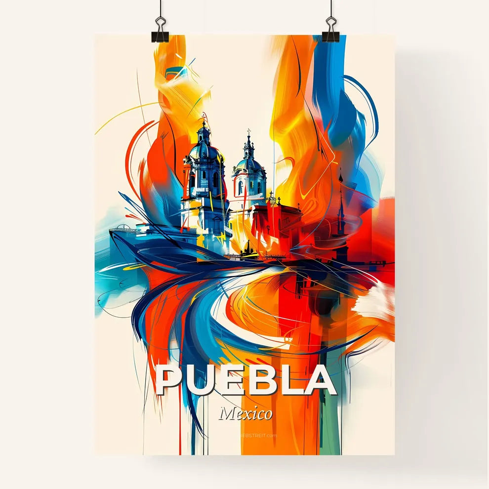 Vibrant Puebla, Mexico Poster