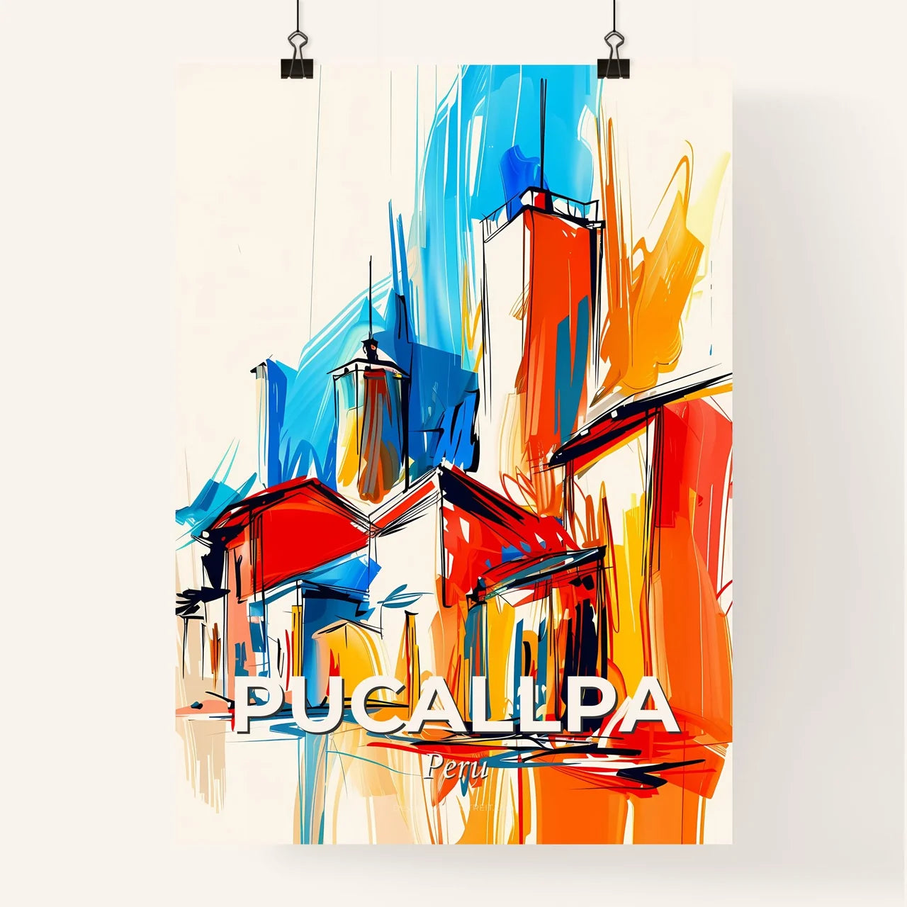 Vibrant Pucallpa, Peru Poster