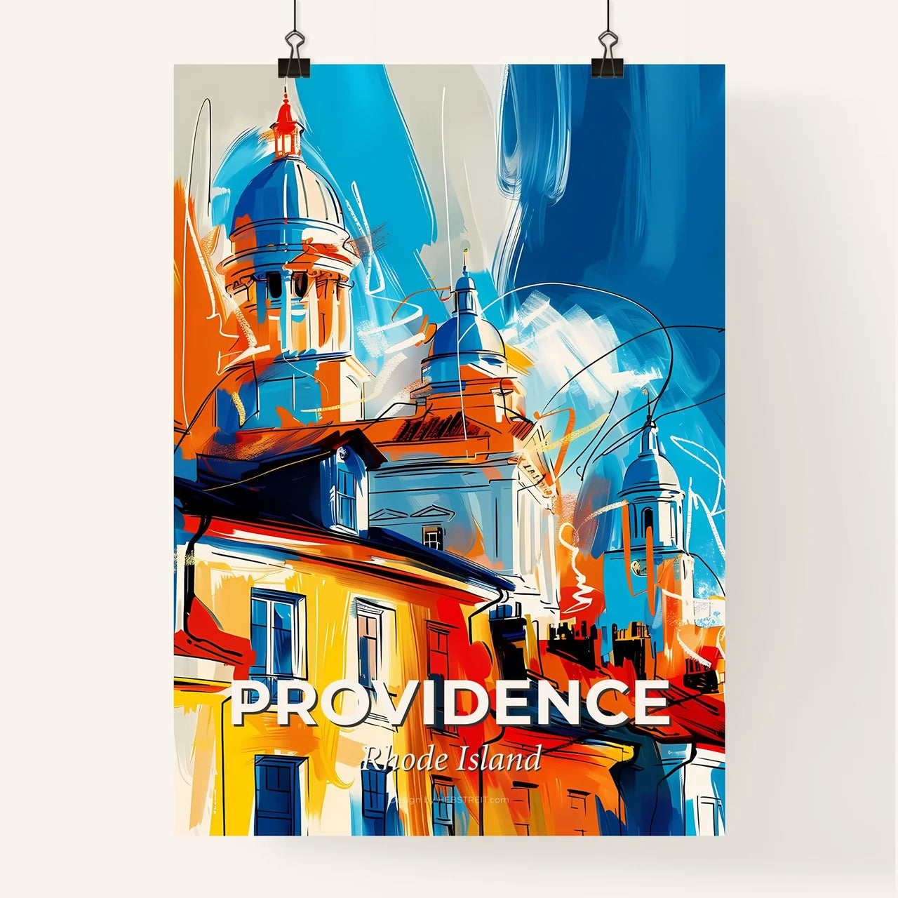 Vibrant Providence, Rhode Island Poster