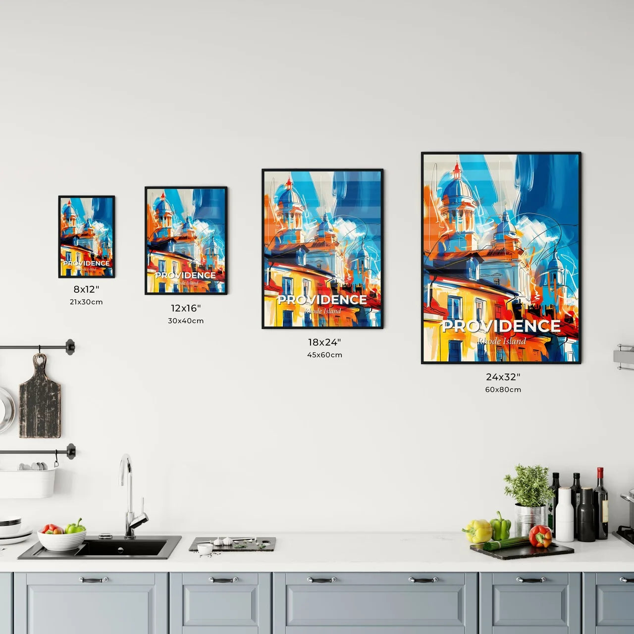 Vibrant Providence, Rhode Island Kitchen Art