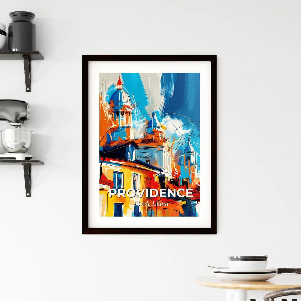 Vibrant Providence, Rhode Island Framed Print