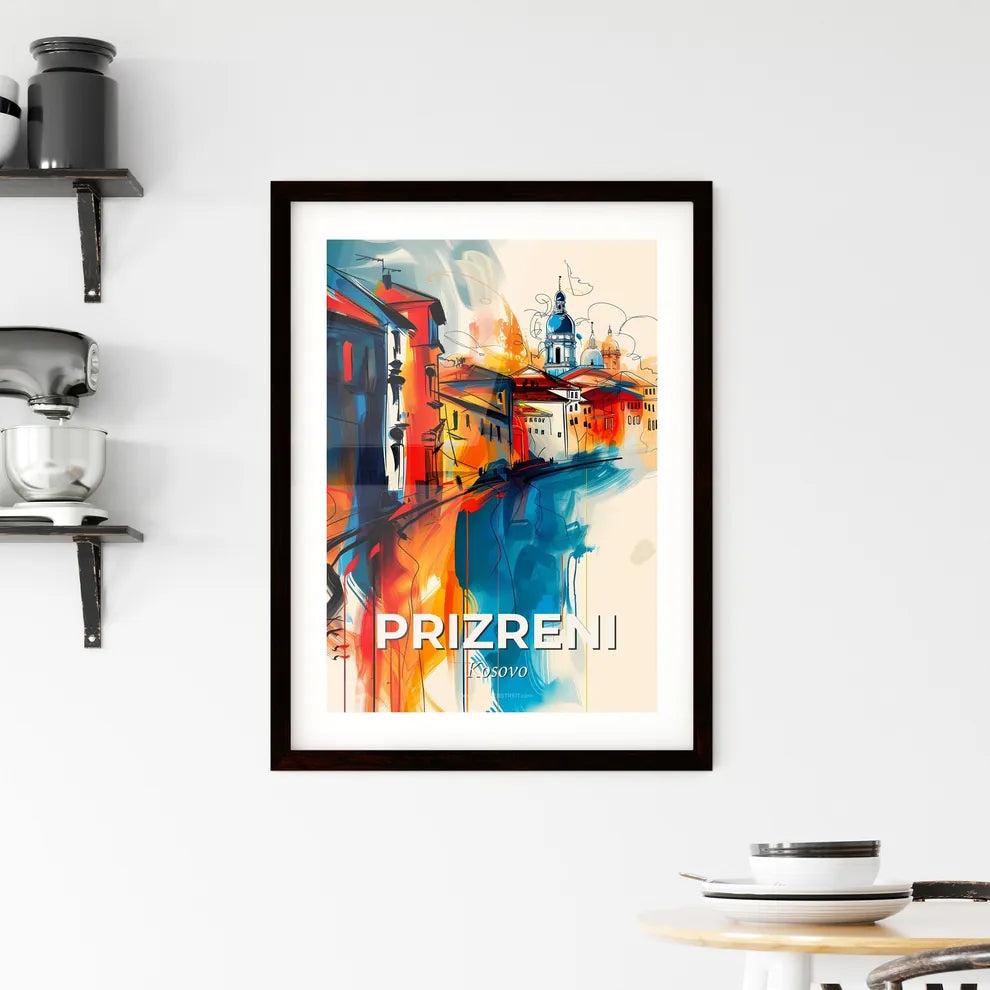 Vibrant Prizreni, Kosovo Framed Print