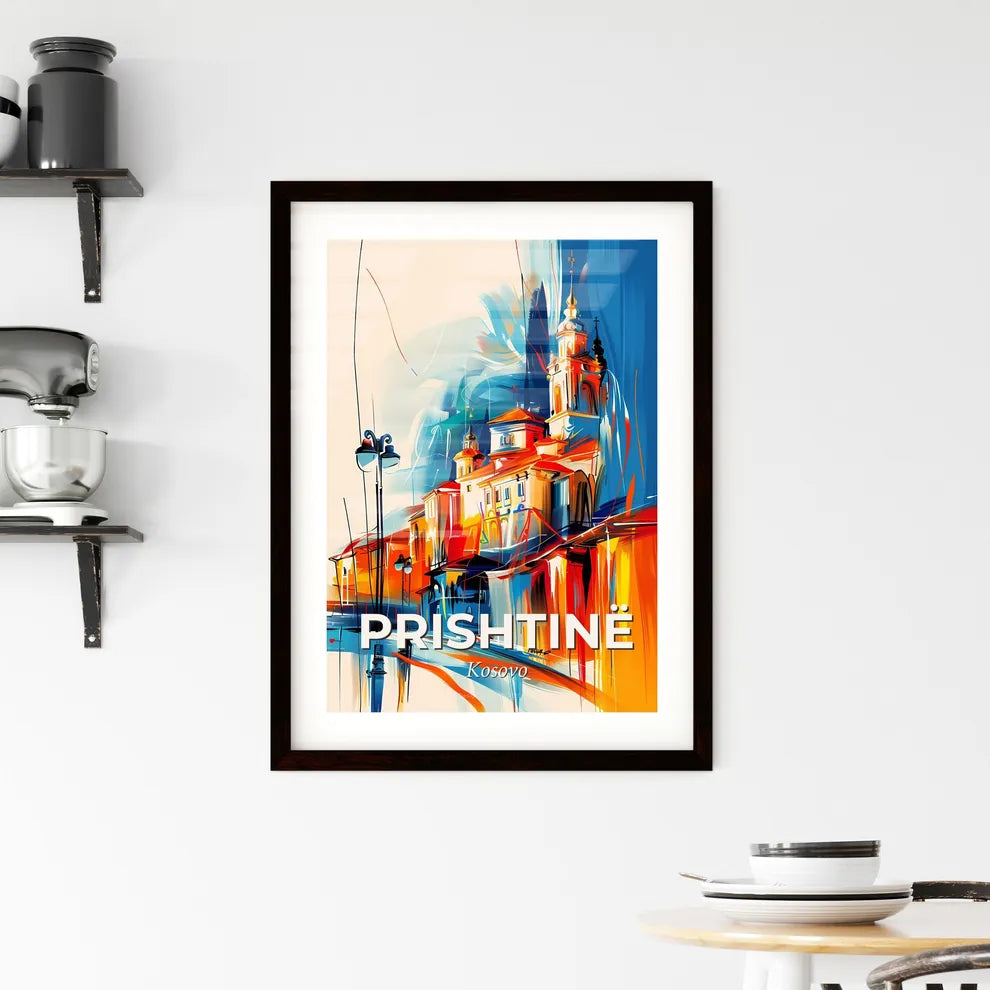 Vibrant Prishtinë, Kosovo Framed Print