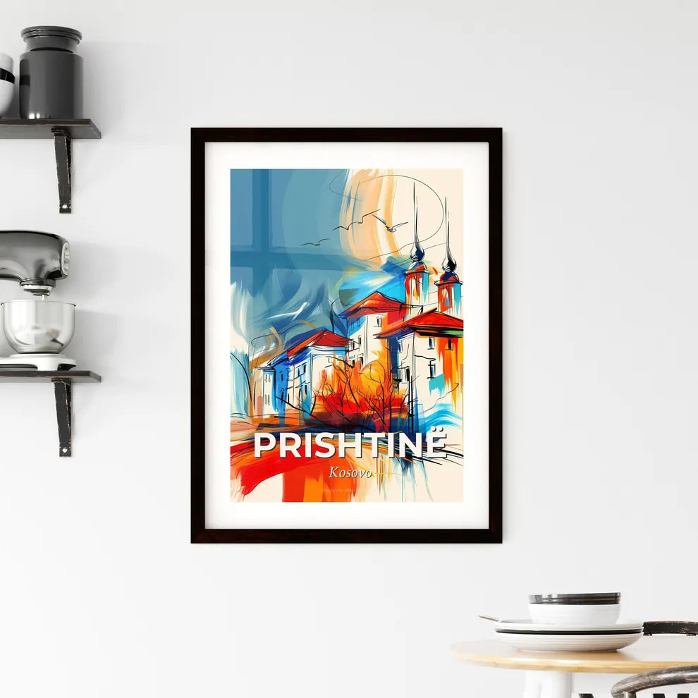 Vibrant Prishtinë, Kosovo Framed Print