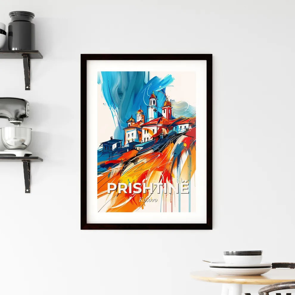 Vibrant Prishtinë, Kosovo Framed Print