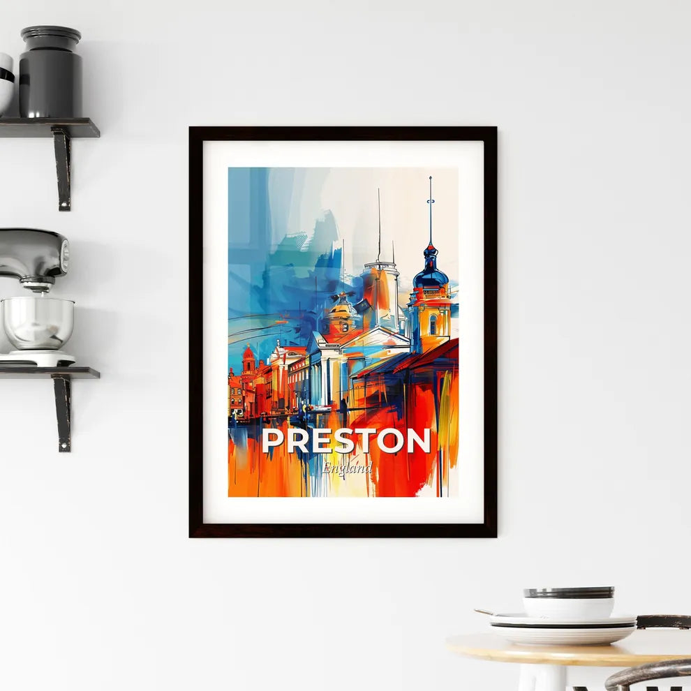 Vibrant Preston, England Framed Print