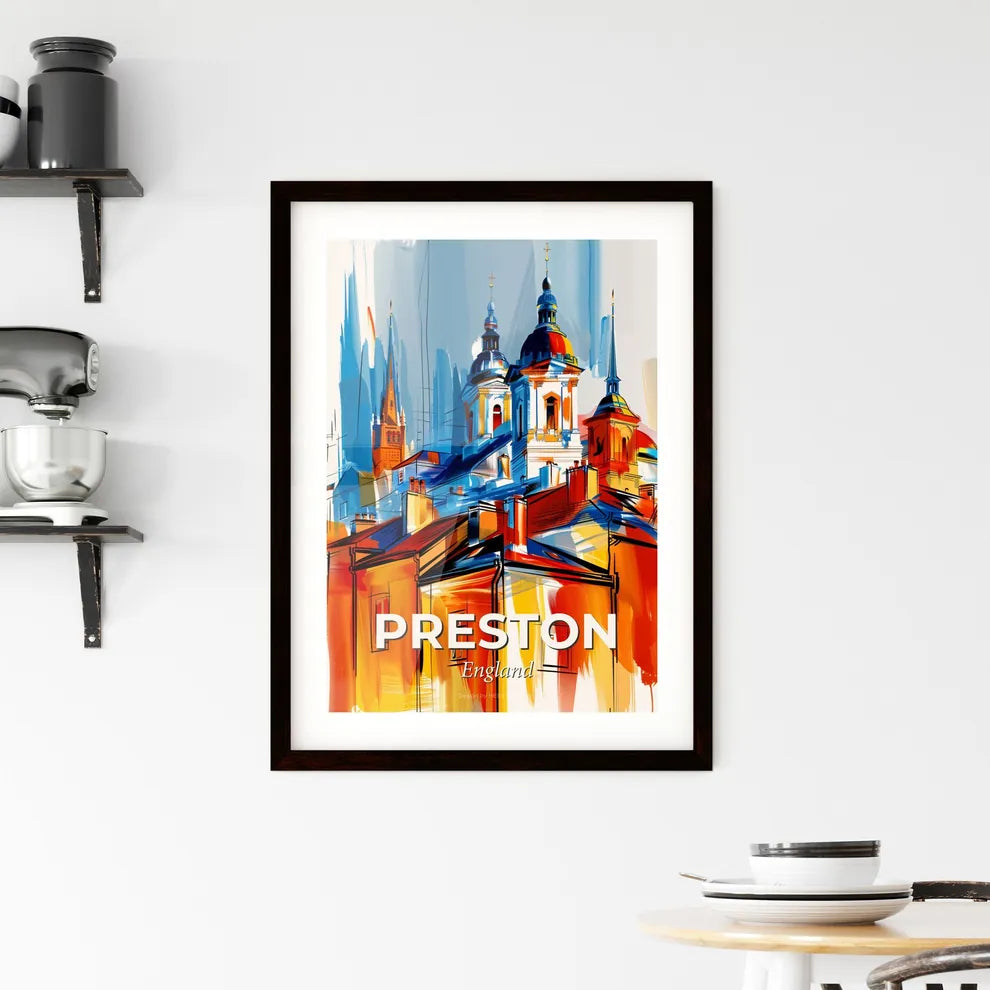 Vibrant Preston, England Framed Print
