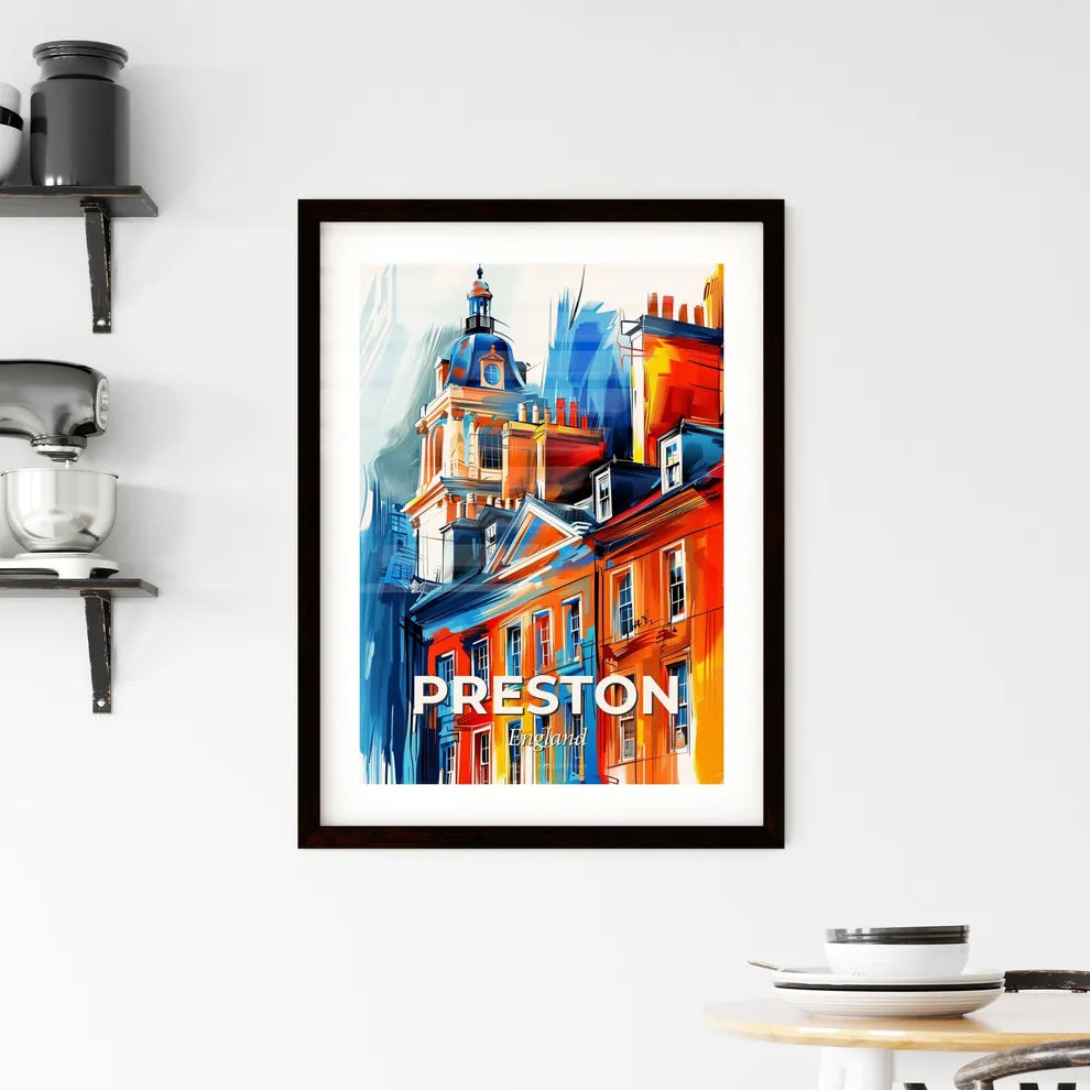 Vibrant Preston, England Framed Print