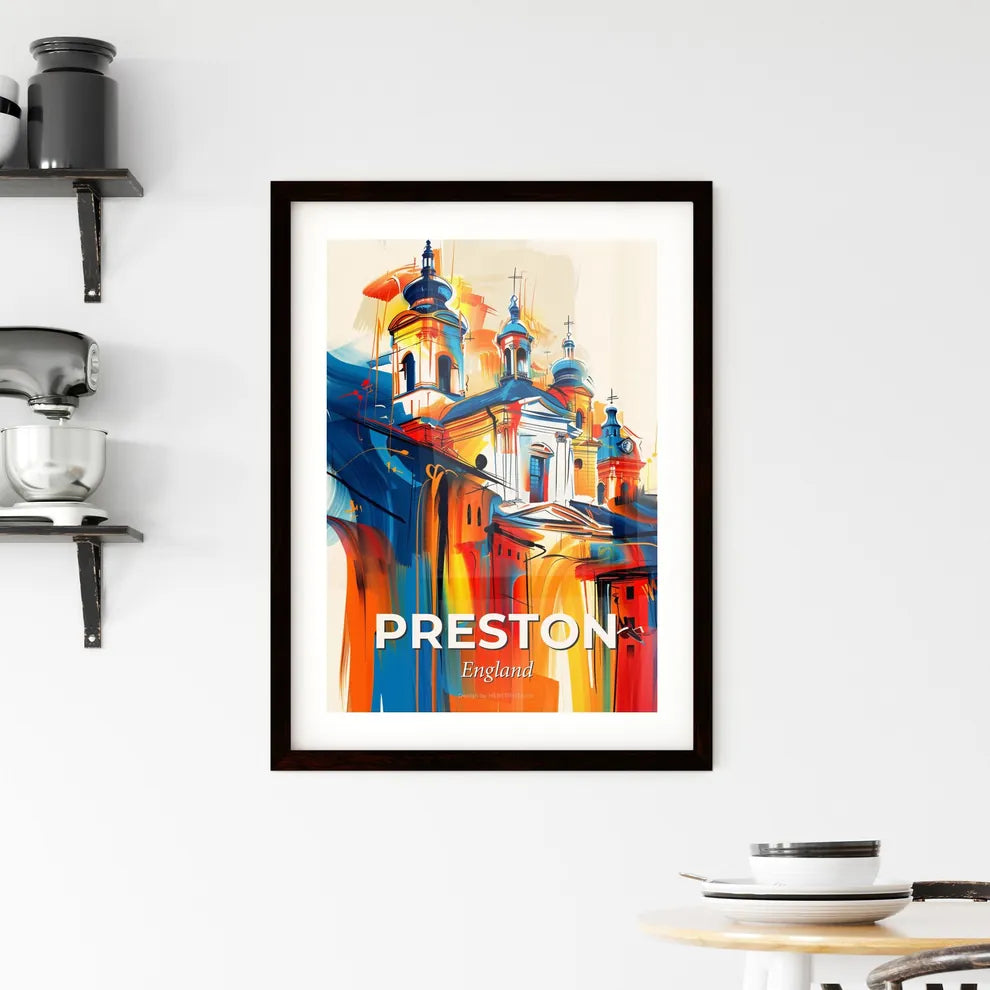 Vibrant Preston, England Framed Print