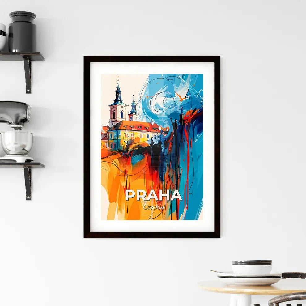 Vibrant Praha, Czechia Framed Print