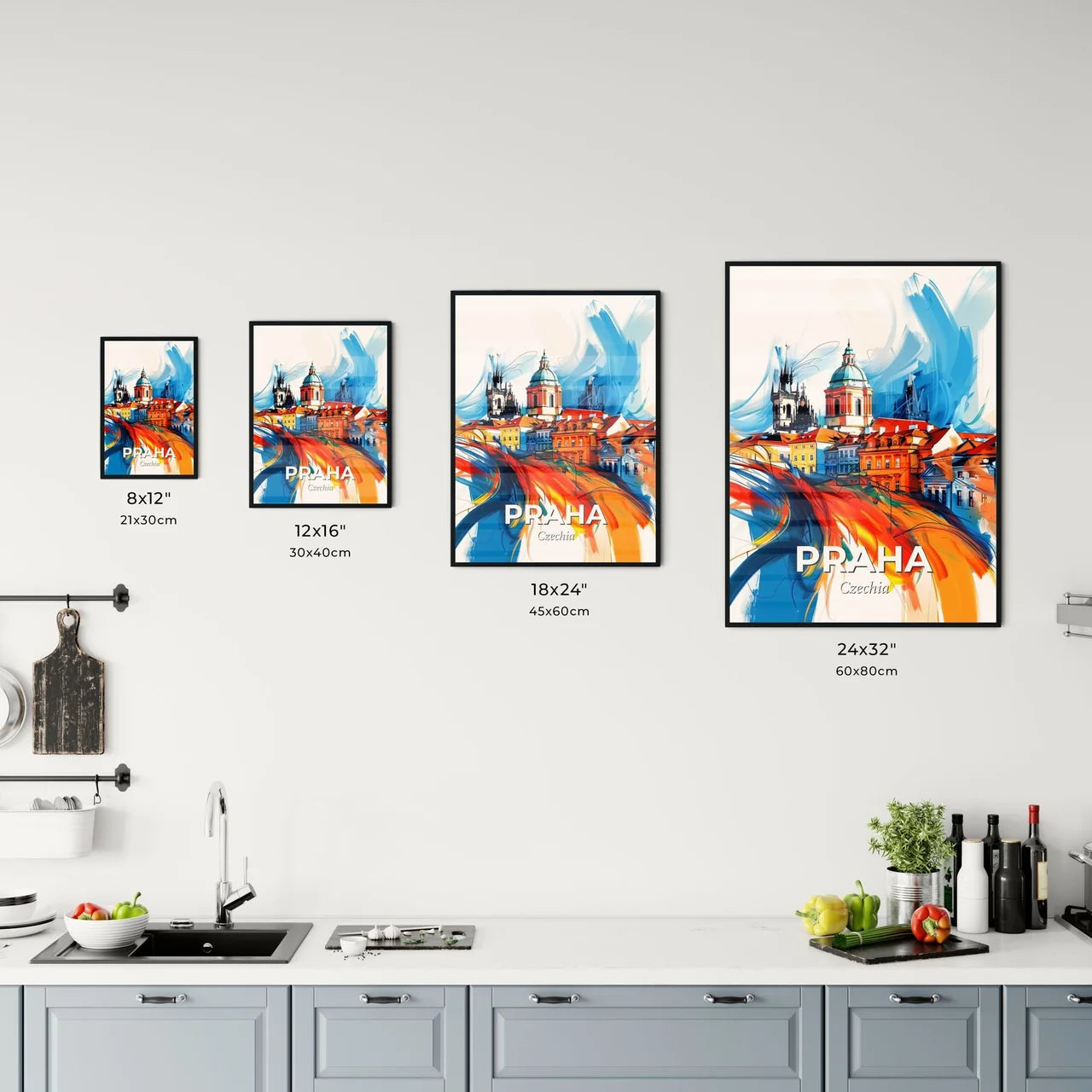 Vibrant Praha, Czechia Kitchen Art