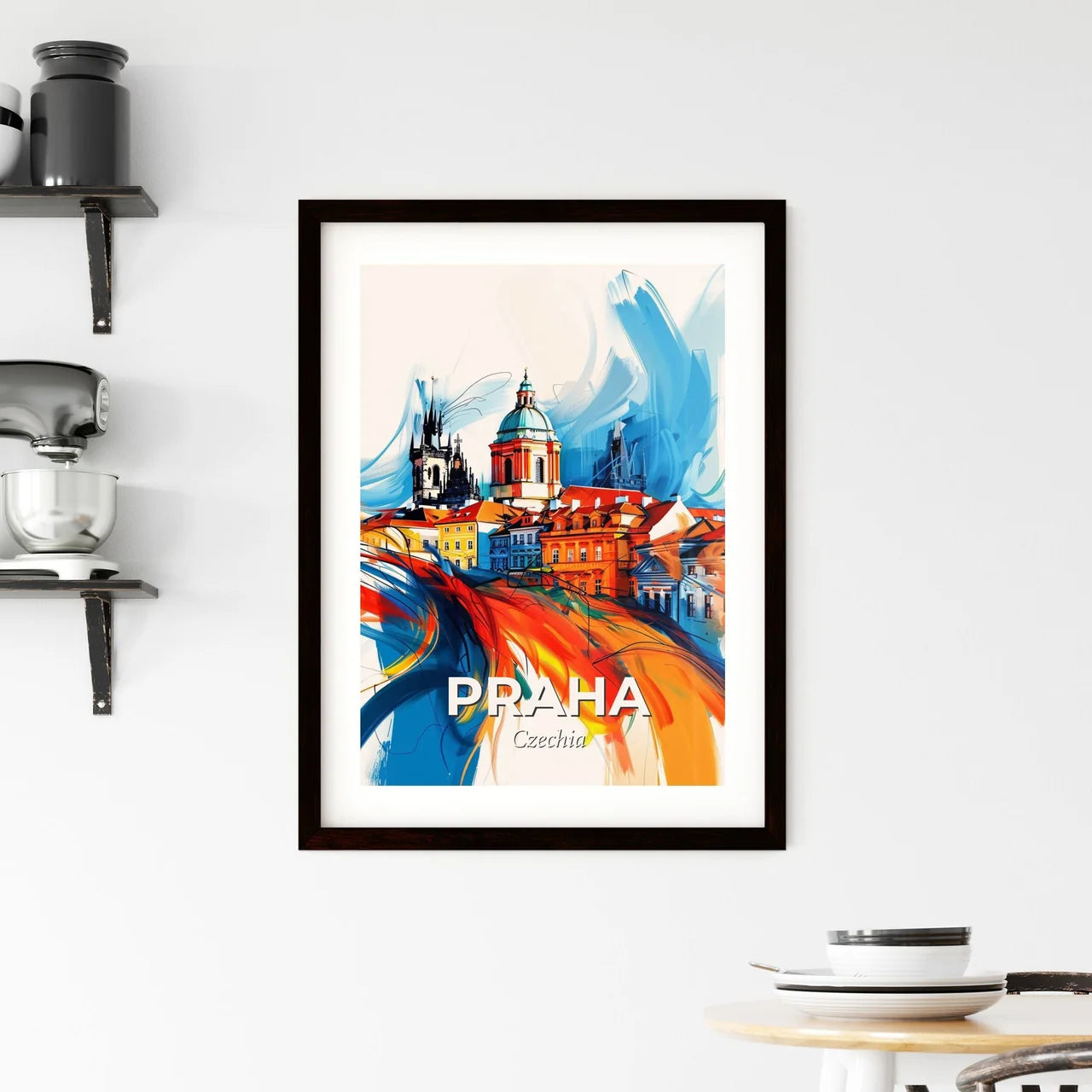 Vibrant Praha, Czechia Framed Print