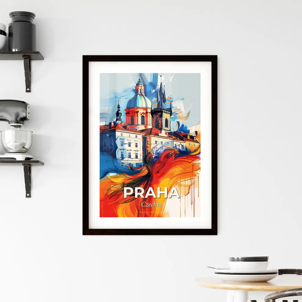 Vibrant Praha, Czechia Framed Print