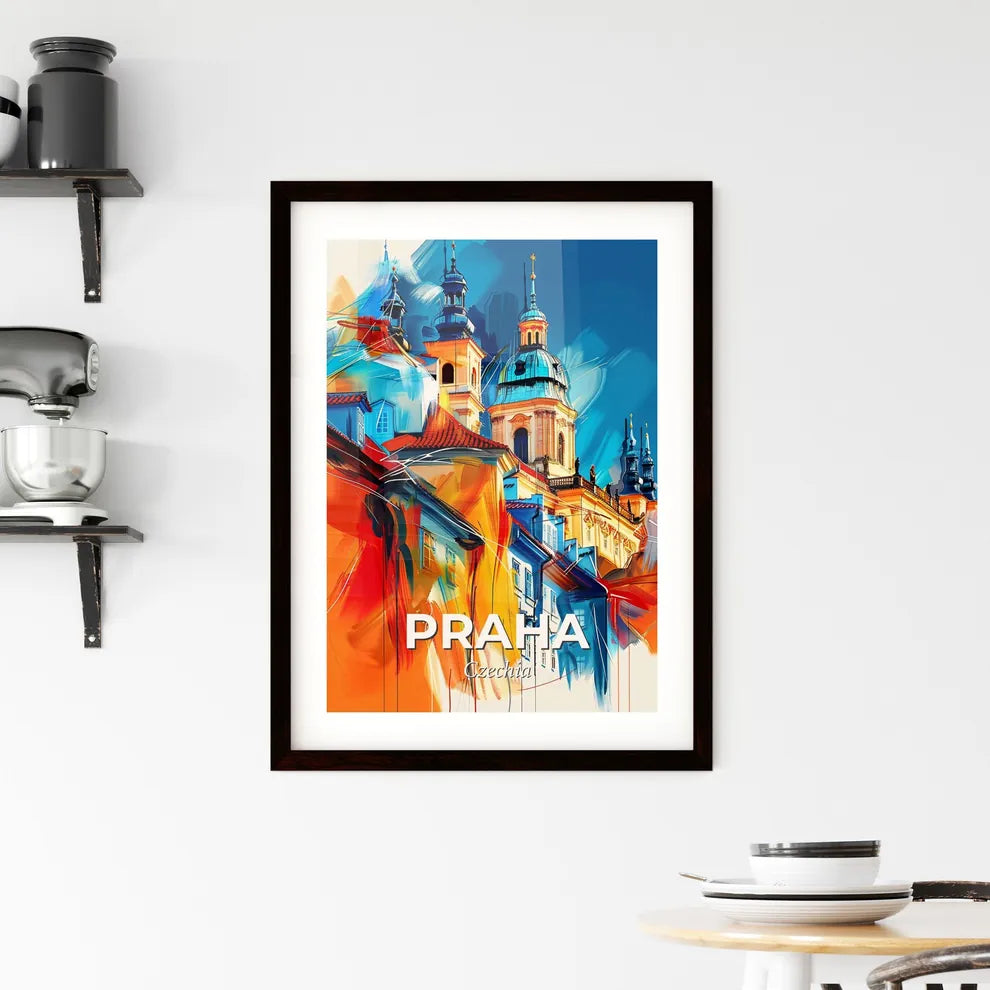 Vibrant Praha, Czechia Framed Print