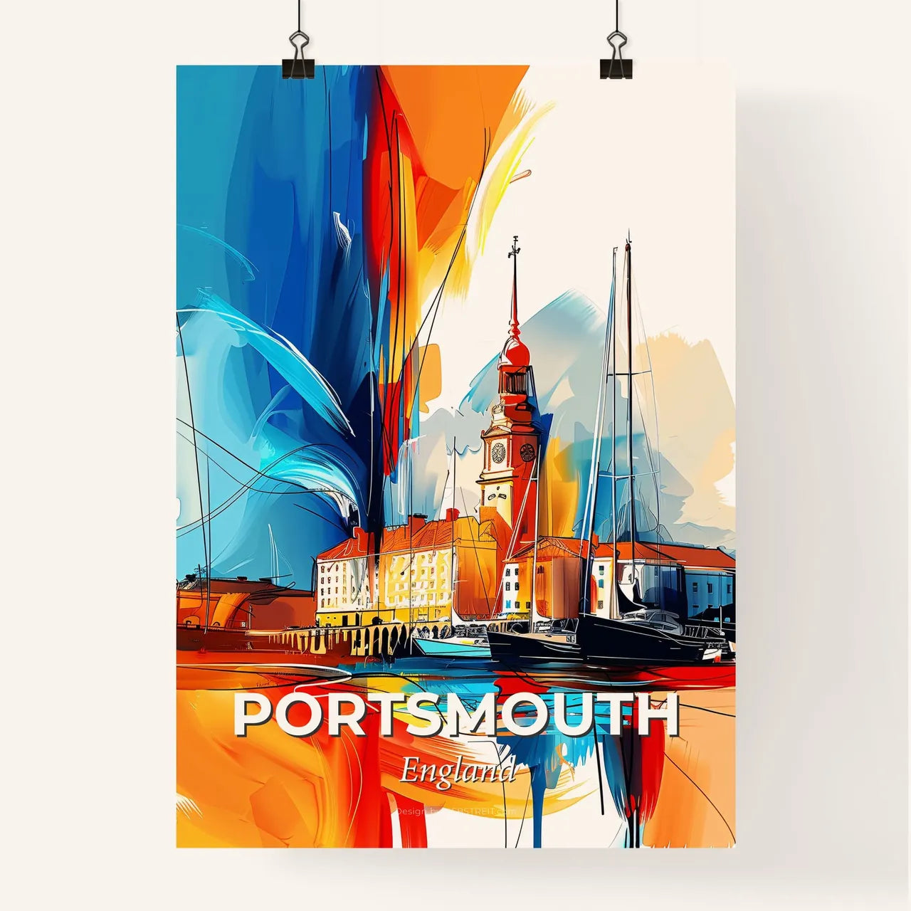 Vibrant Portsmouth, England Poster