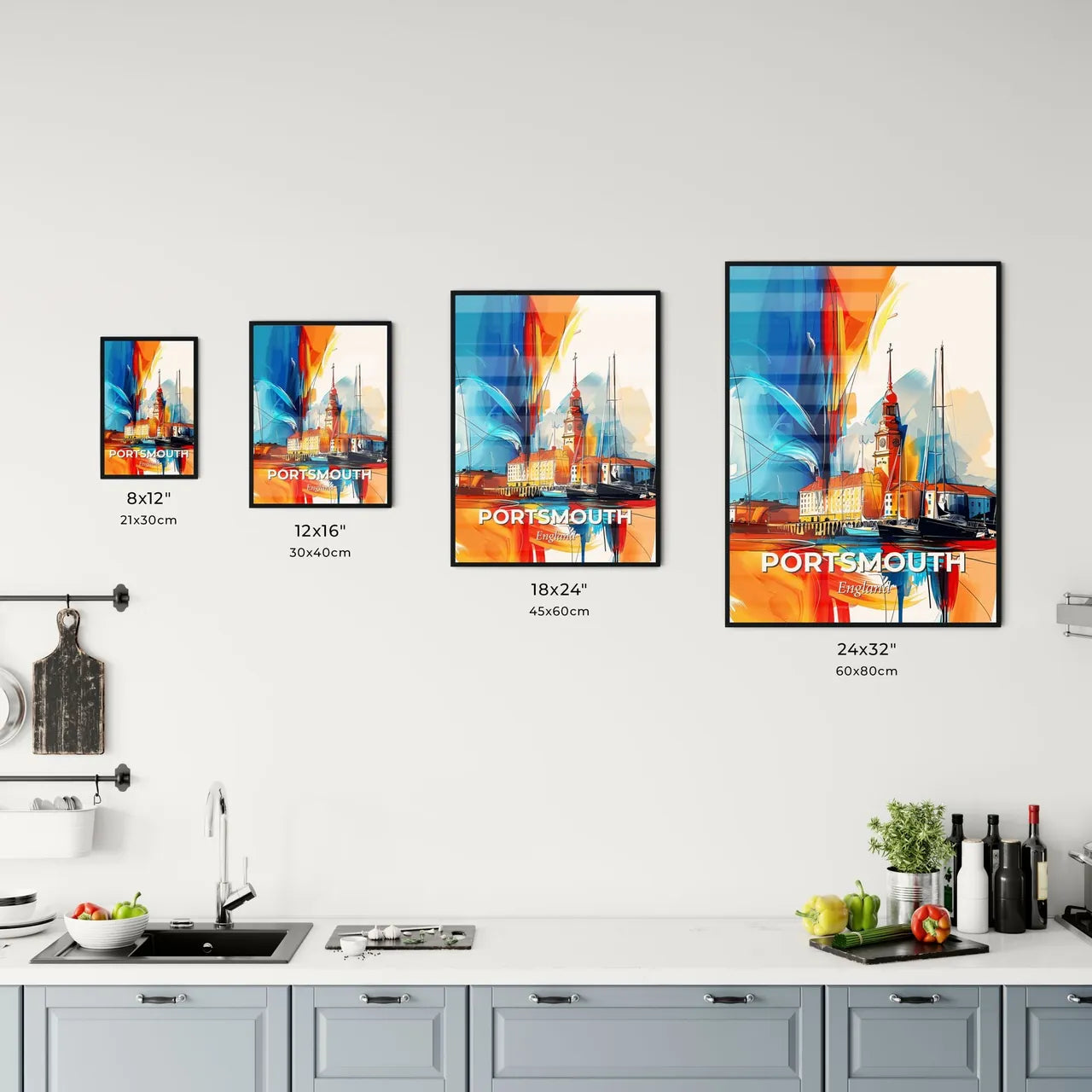 Vibrant Portsmouth, England Kitchen Art