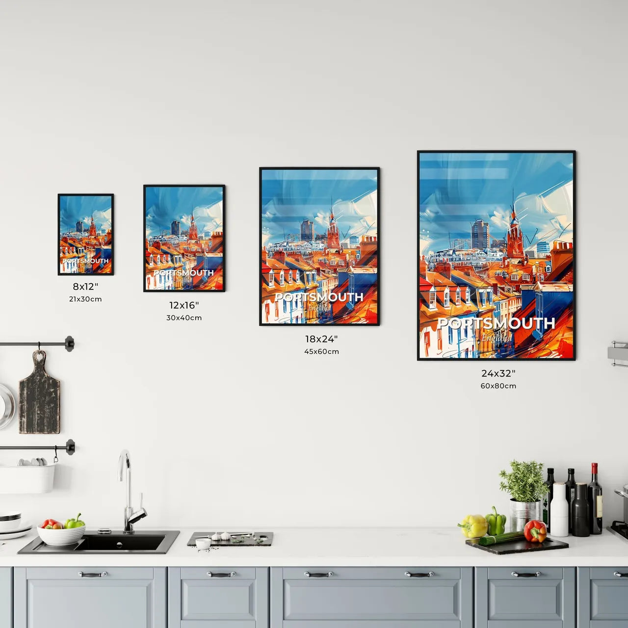 Vibrant Portsmouth, England Kitchen Art