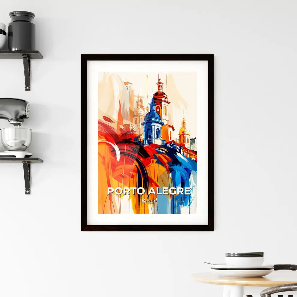 Vibrant Porto Alegre, Brazil Framed Print