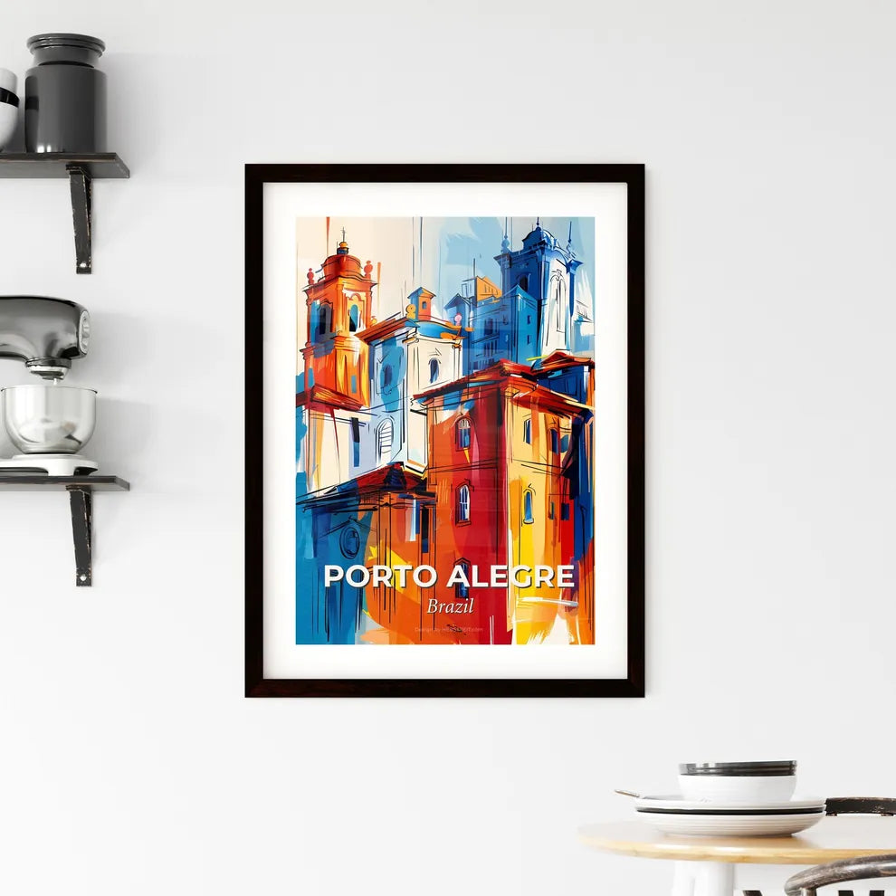 Vibrant Porto Alegre, Brazil Framed Print