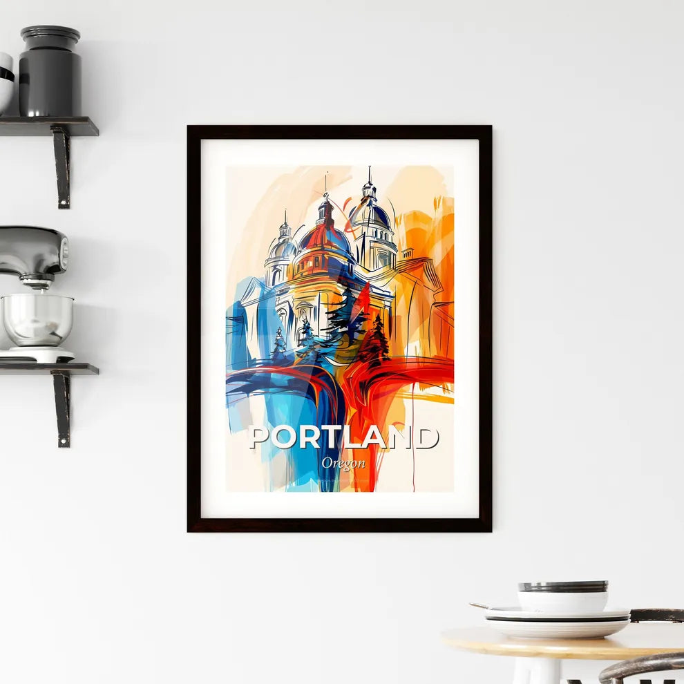 Vibrant Portland, Oregon Framed Print
