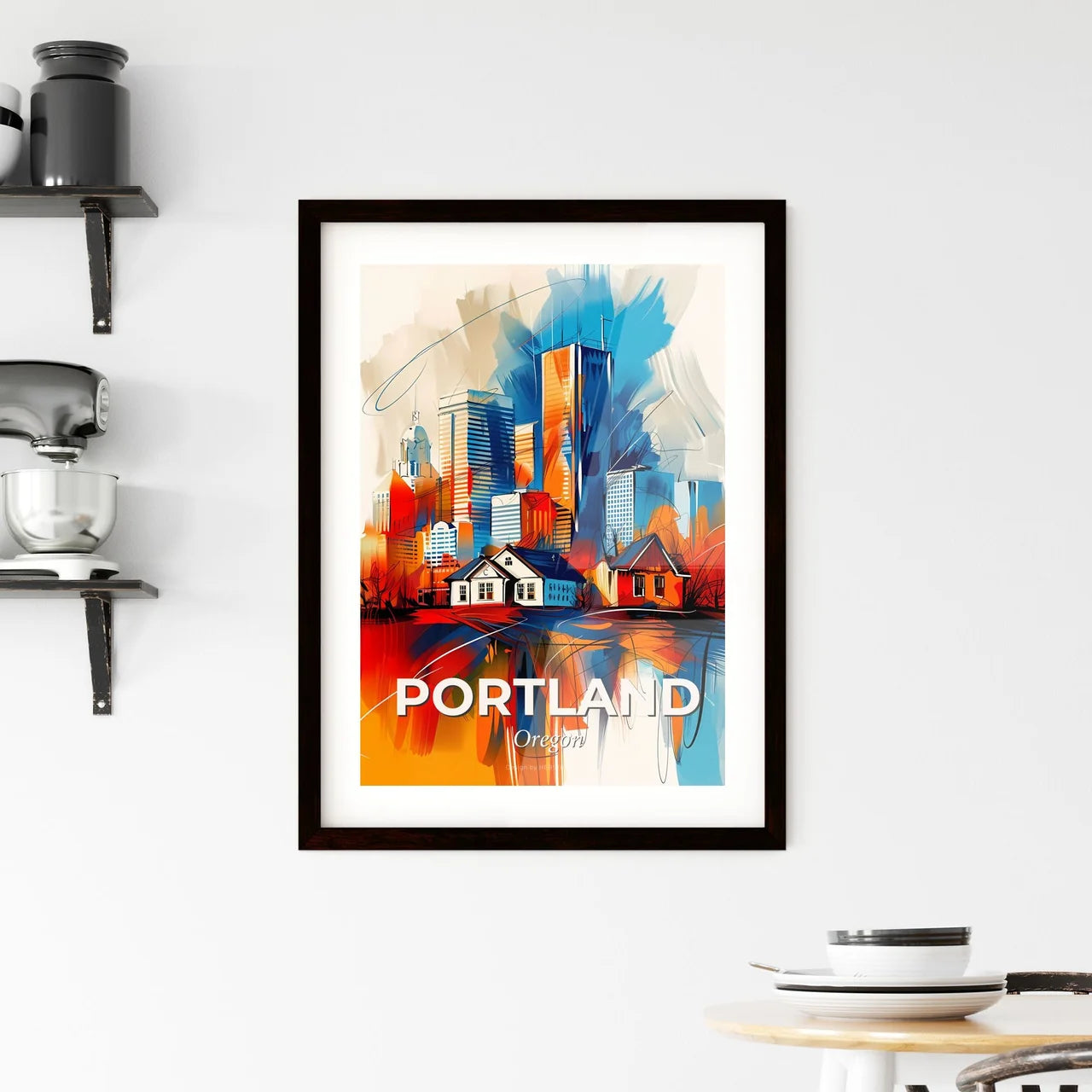 Vibrant Portland, Oregon Framed Print