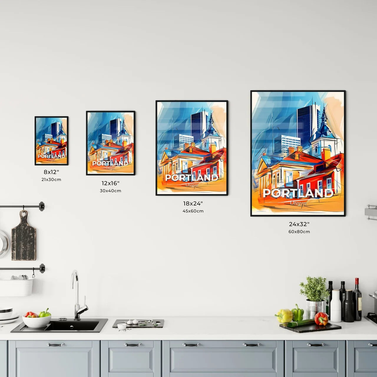 Vibrant Portland, Oregon Kitchen Art