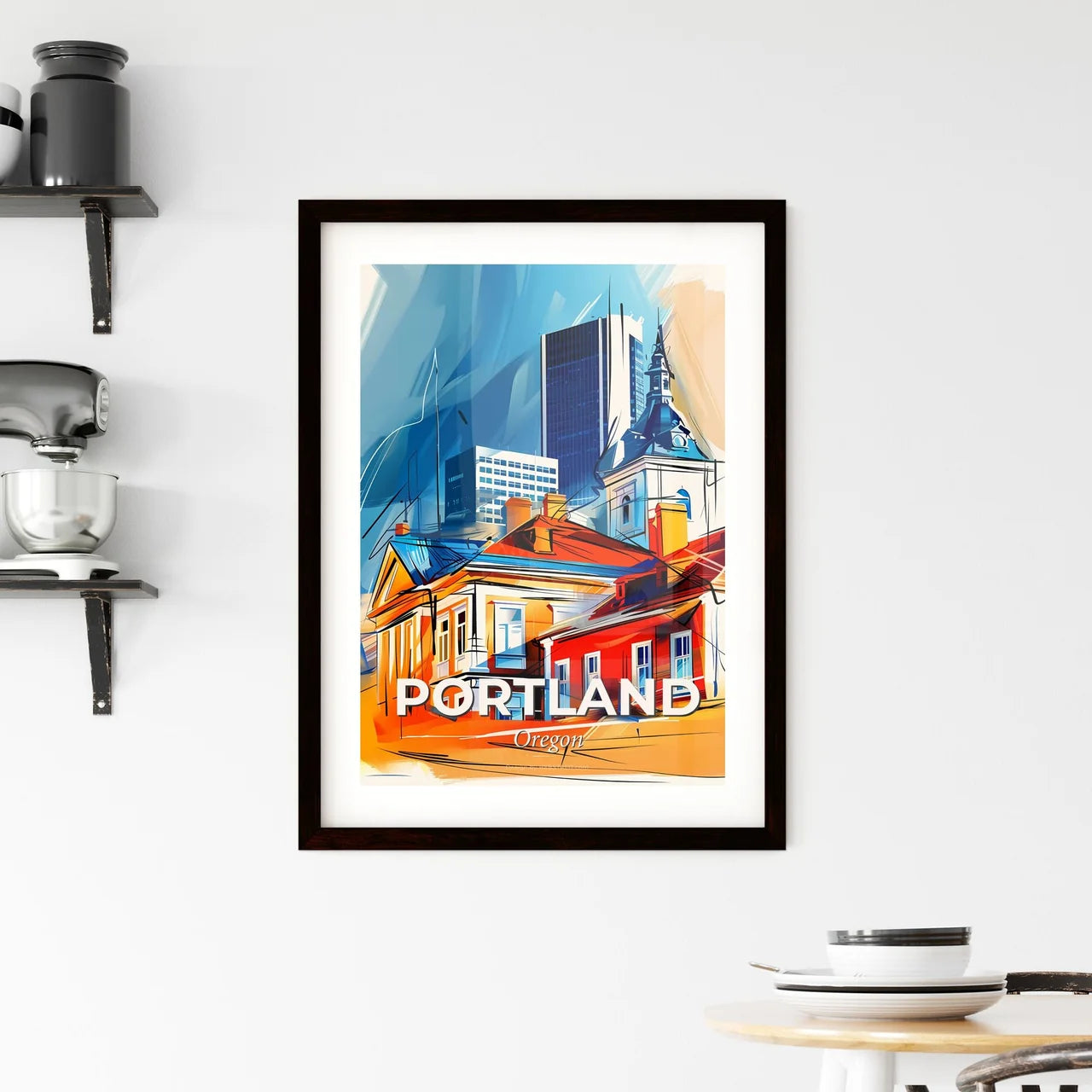 Vibrant Portland, Oregon Framed Print
