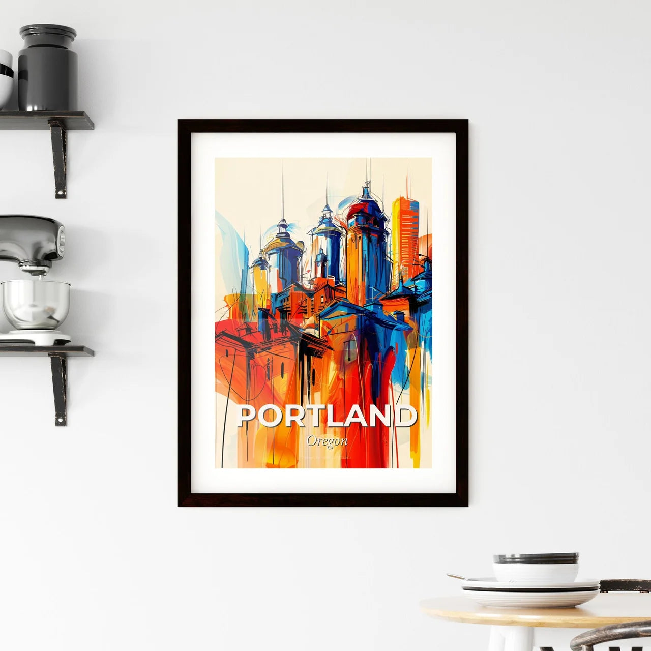 Vibrant Portland, Oregon Framed Print