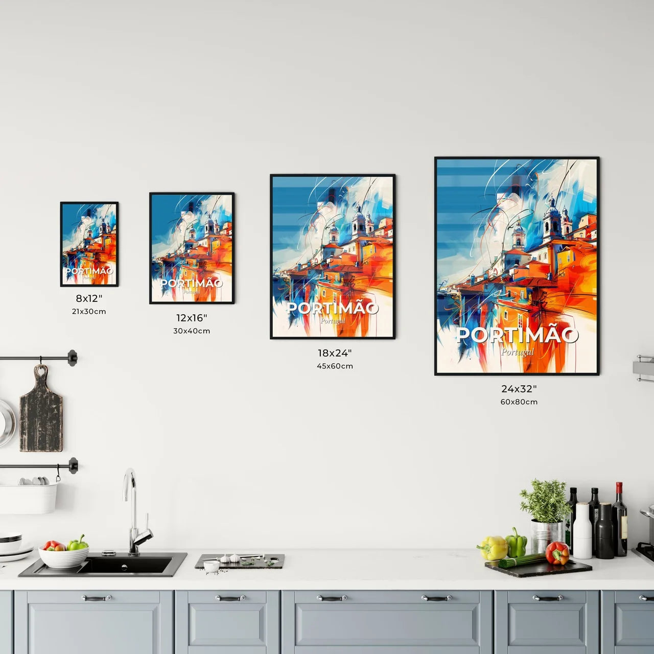 Vibrant Portimão, Portugal Kitchen Art