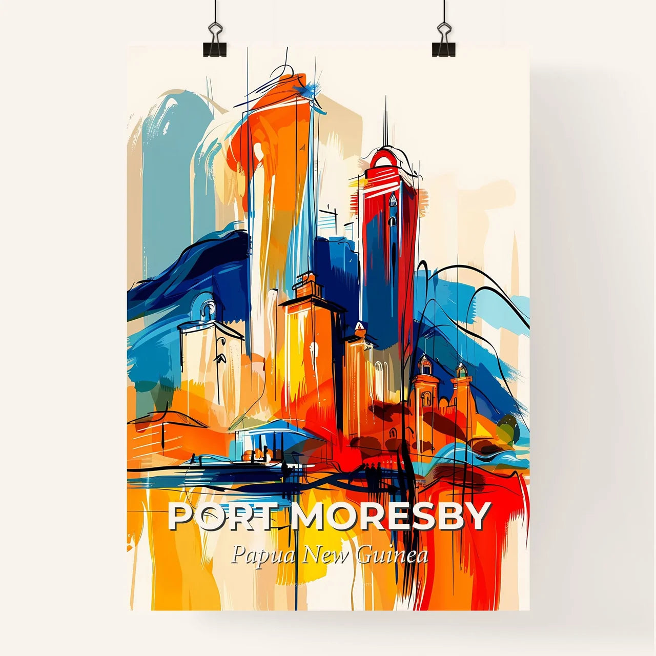 Vibrant Port Moresby, Papua New Guinea Poster