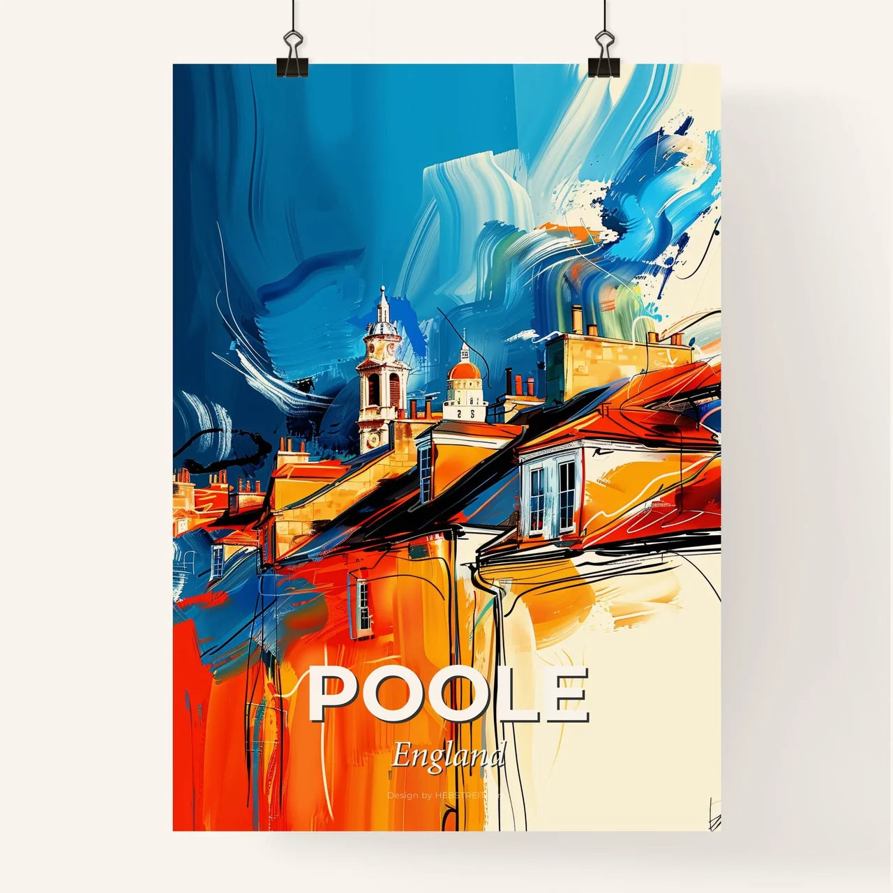 Vibrant Poole, England Poster