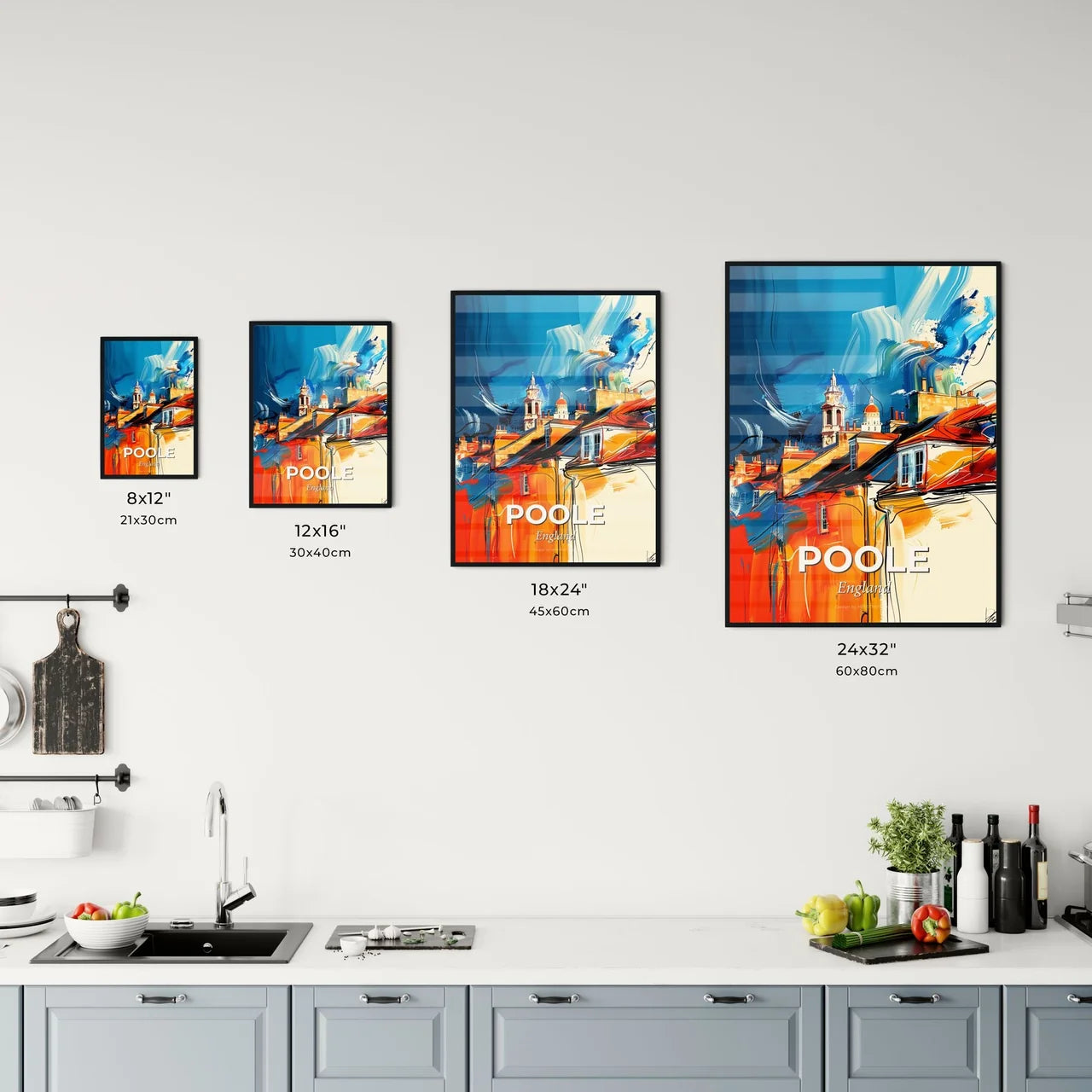 Vibrant Poole, England Kitchen Art