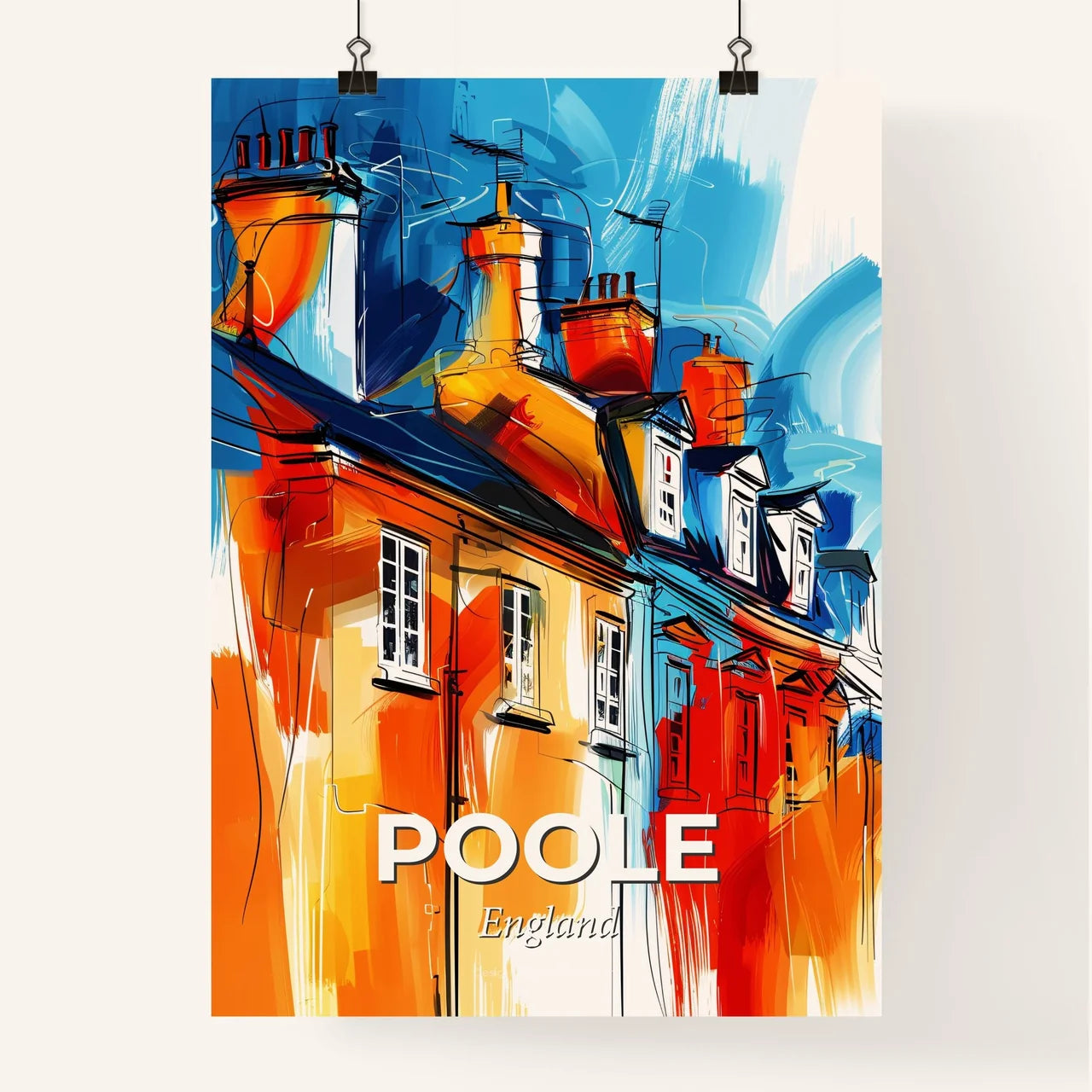 Vibrant Poole, England Poster