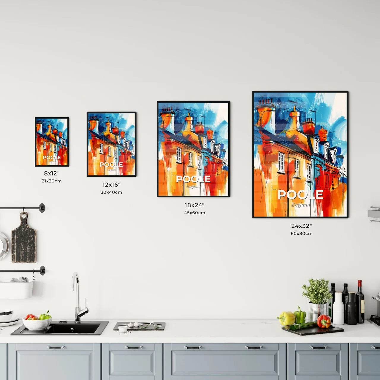 Vibrant Poole, England Kitchen Art