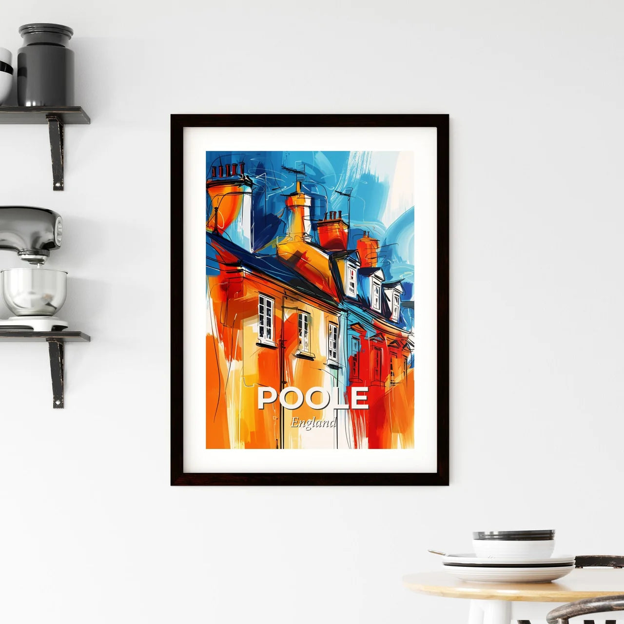 Vibrant Poole, England Framed Print