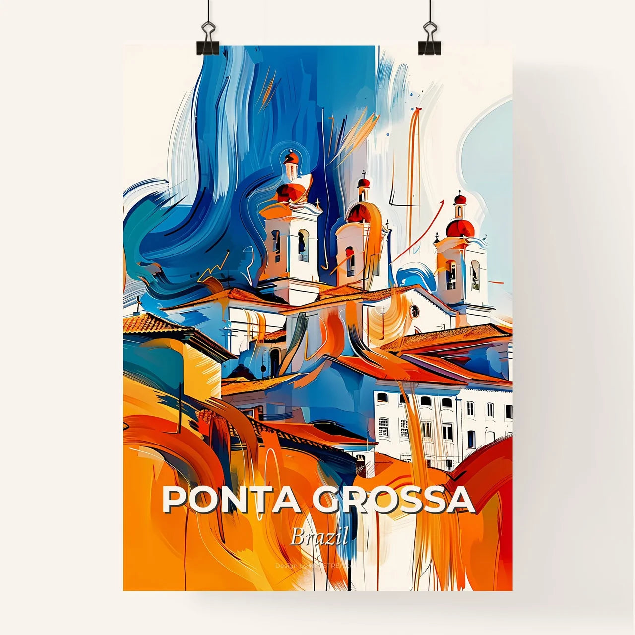 Vibrant Ponta Grossa, Brazil Poster