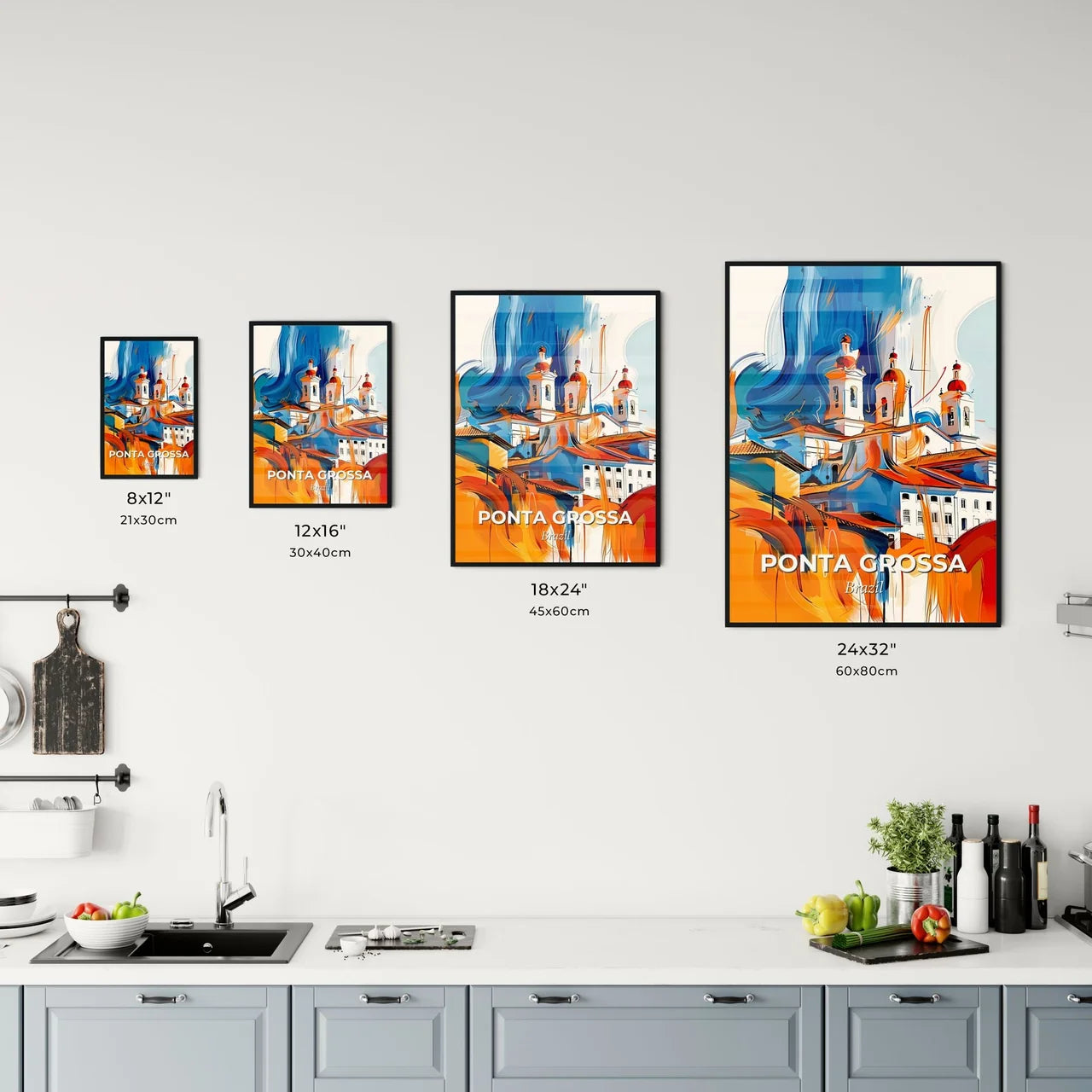 Vibrant Ponta Grossa, Brazil Kitchen Art