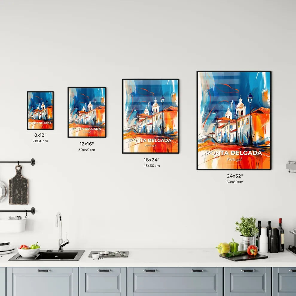 Vibrant Ponta Delgada, Portugal Kitchen Art