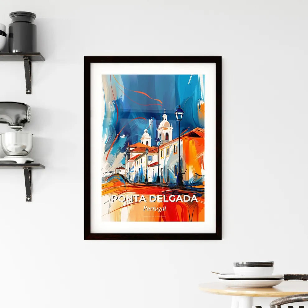 Vibrant Ponta Delgada, Portugal Framed Print
