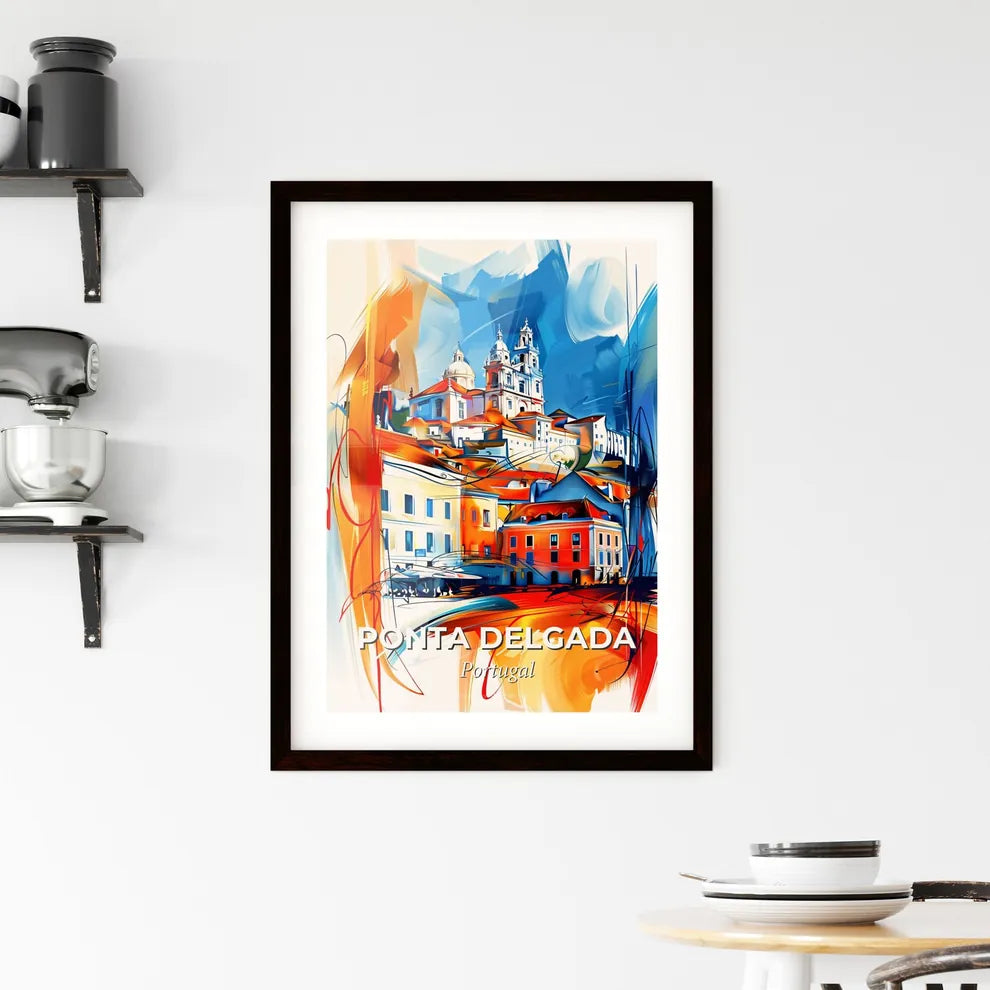 Vibrant Ponta Delgada, Portugal Framed Print