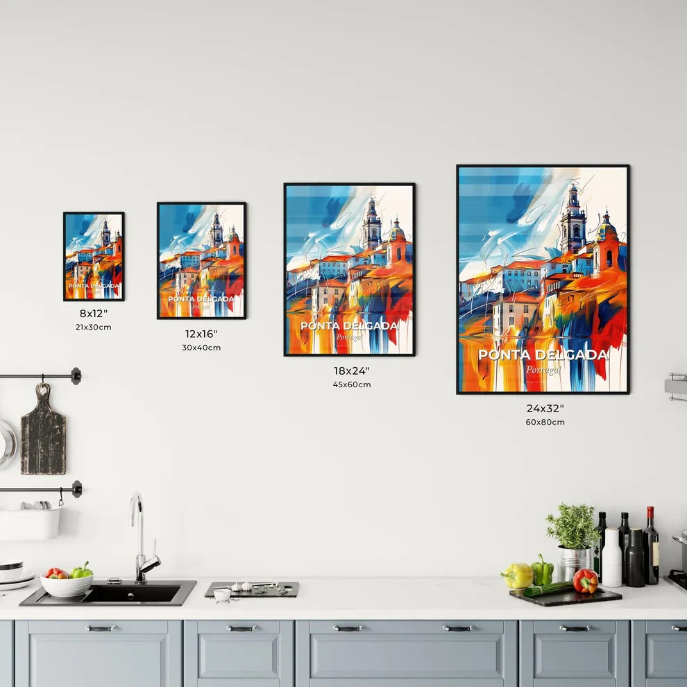 Vibrant Ponta Delgada, Portugal Kitchen Art
