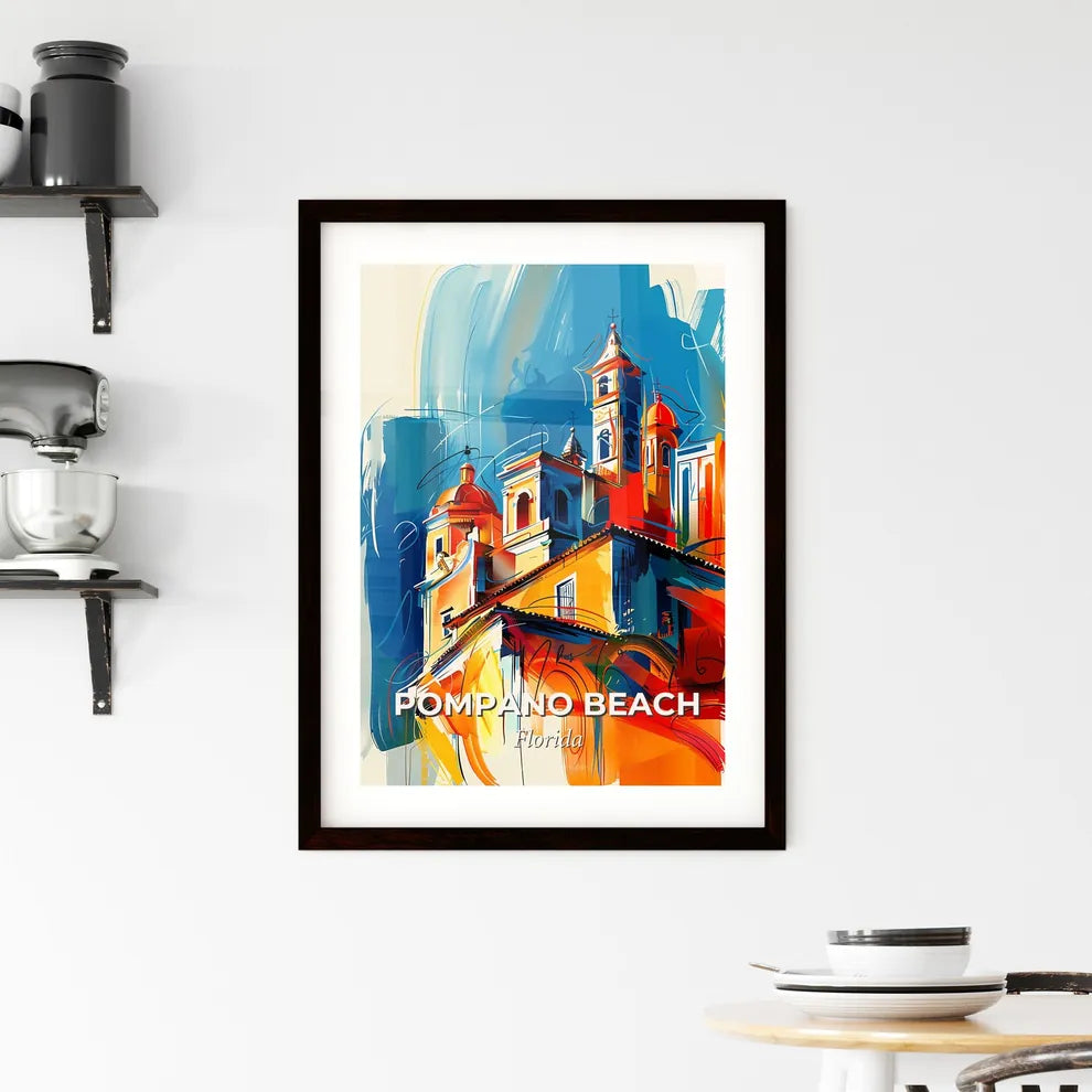 Vibrant Pompano Beach, Florida Framed Print