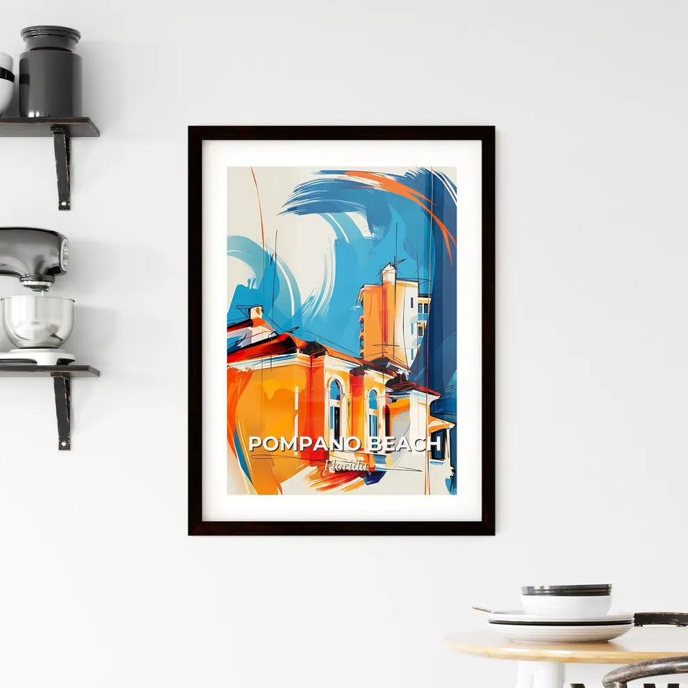 Vibrant Pompano Beach, Florida Framed Print