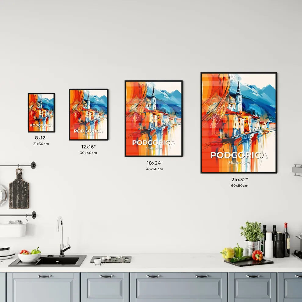 Vibrant Podgorica, Montenegro Kitchen Art