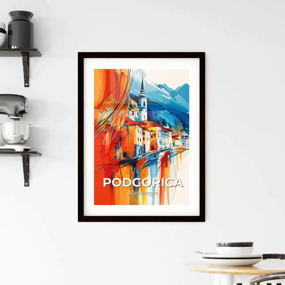 Vibrant Podgorica, Montenegro Framed Print