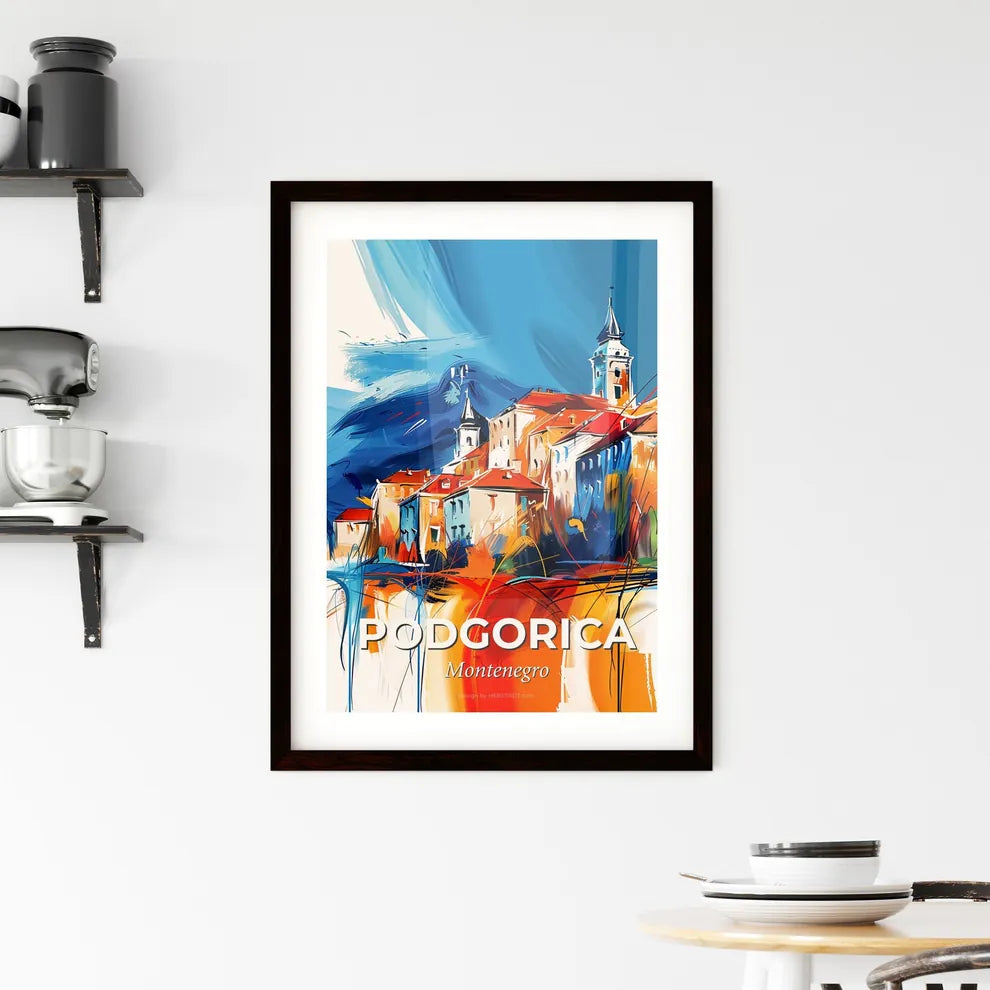 Vibrant Podgorica, Montenegro Framed Print