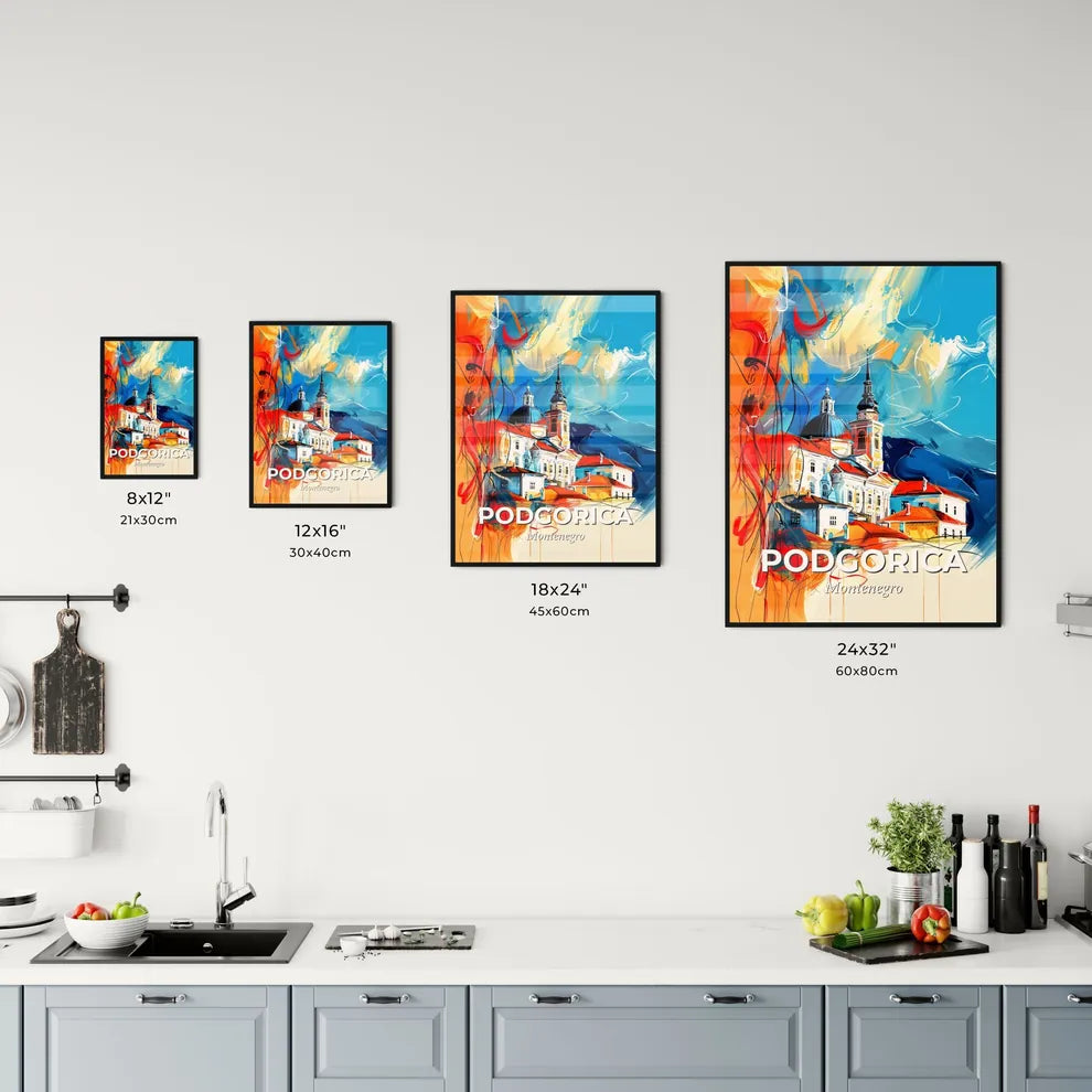 Vibrant Podgorica, Montenegro Kitchen Art