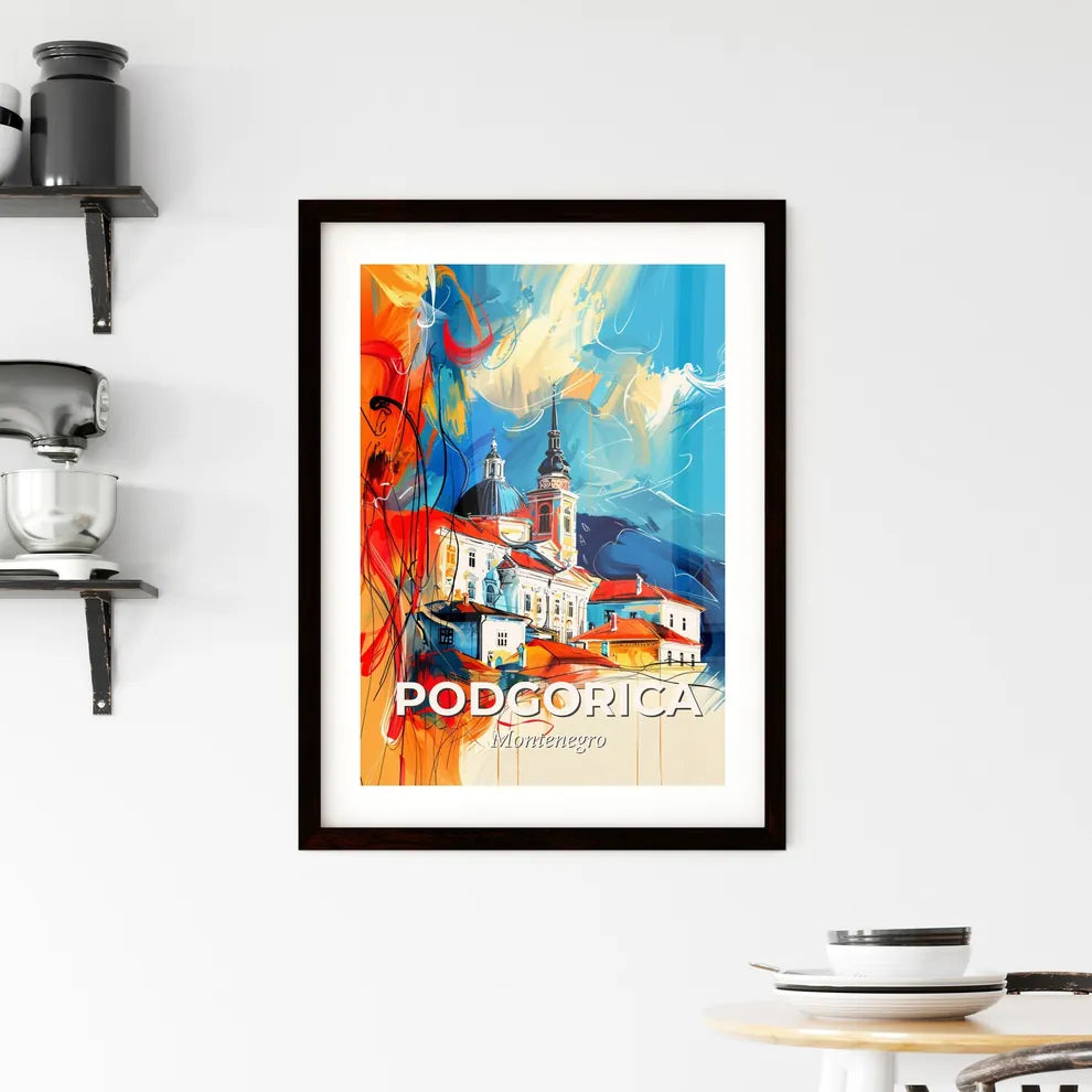 Vibrant Podgorica, Montenegro Framed Print